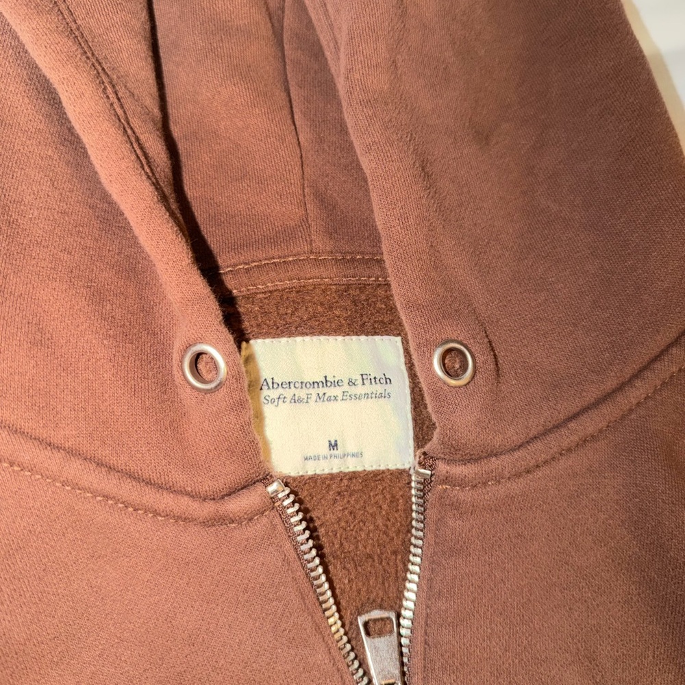 Abercrombie & Fitch Rust Brown Zip Hoodie - Picture 5 of 5